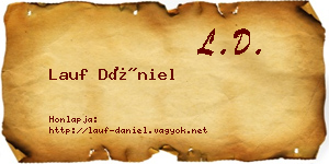 Lauf Dániel névjegykártya